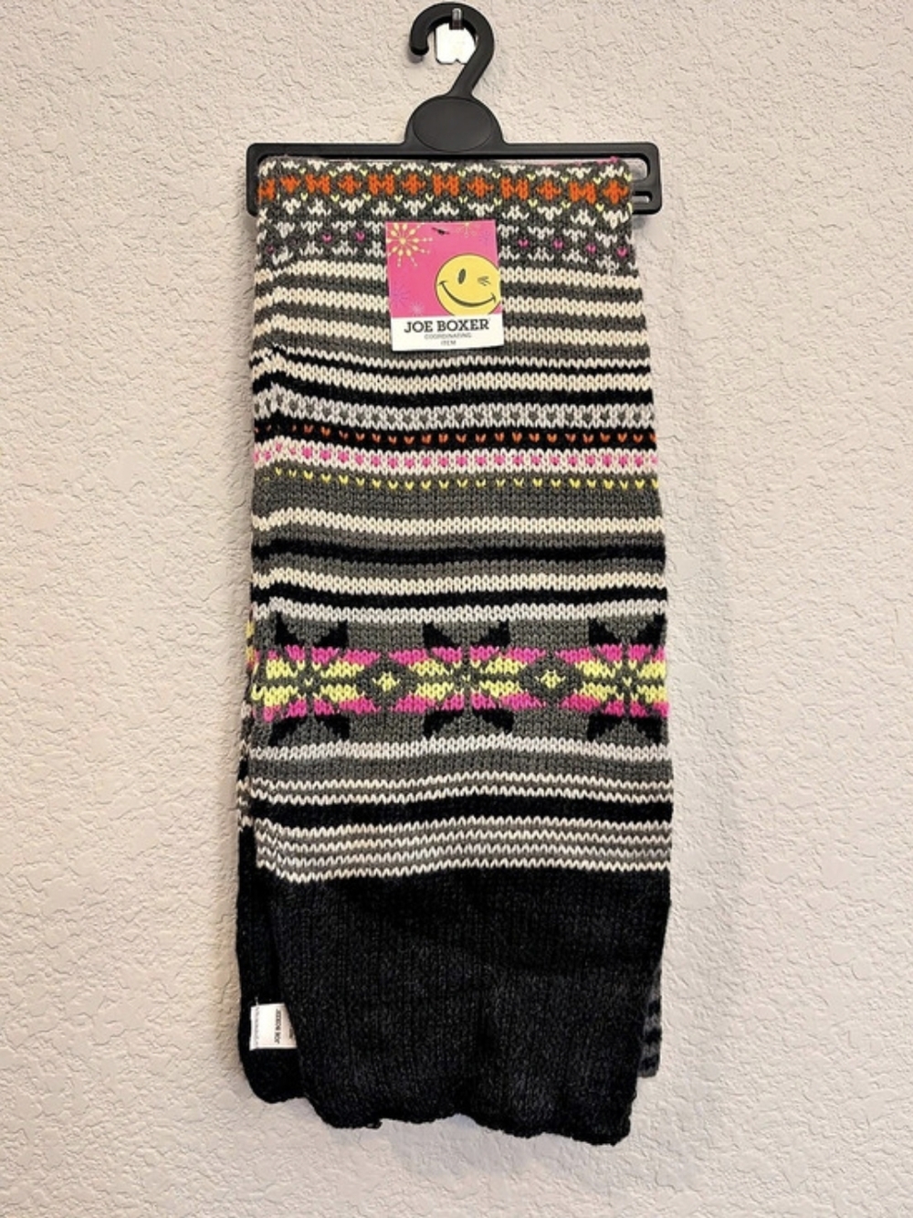 NWT Joe Boxer Multicolor Knit Striped Scarf